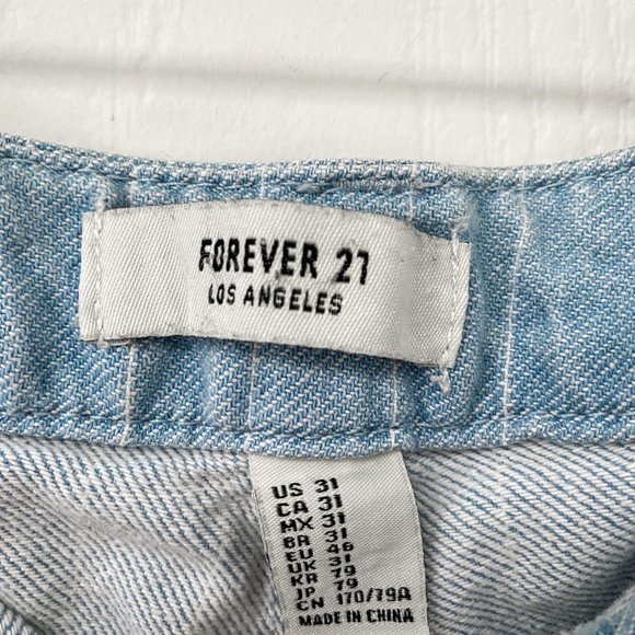 Forever 21 - Los Angeles - Light Blue & White Pinstripe Jean - Picture 4 of 6